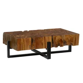 71475 Coffee Table in Teak Wood/Metal