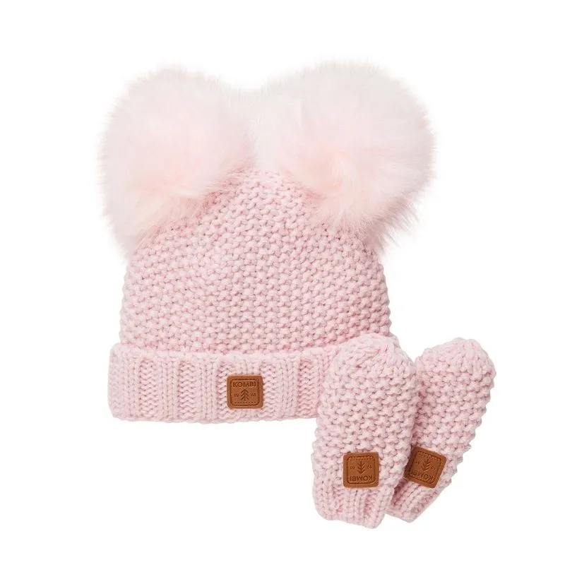 Adorable Knit Toque and Mittens Set - Infants