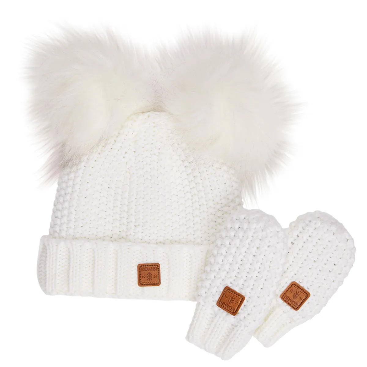 Adorable Knit Toque and Mittens Set - Infants