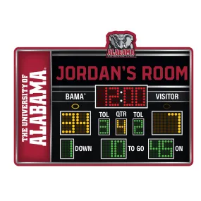 Alabama Crimson Tide:   Football Scoreboard Personalized Name        - Officially Licensed NCAA Removable     Adhesive Decal