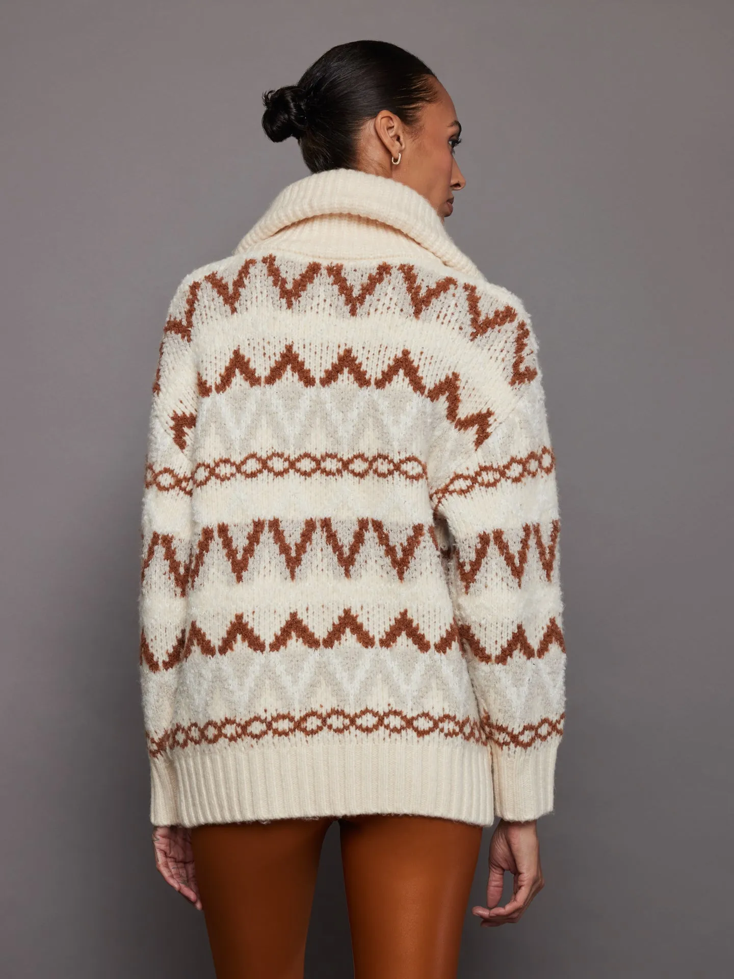 Brooke Fairisle Knit Jacket - Whitecap Mountain Fairisle