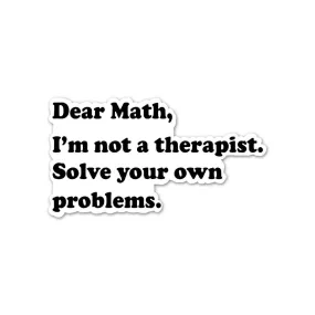 Dear Math Sticker