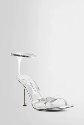 JIMMY CHOO WOMAN SILVER SANDALS & SLIDES