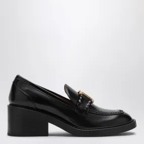 MERCI BLACK HEELED LOAFER