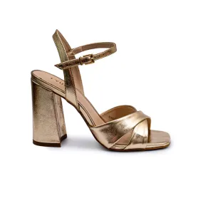 Metallic Cross Strap Sandal BCR 027