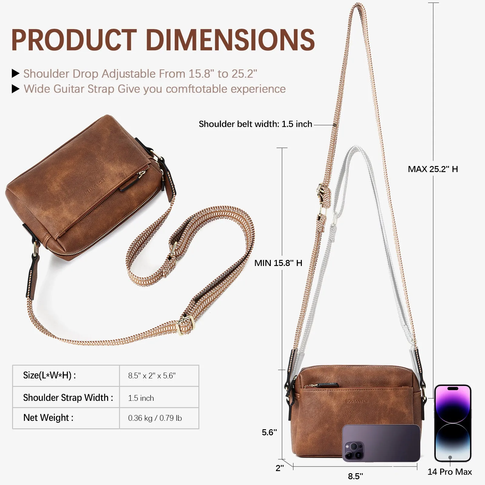 Nola Keep Your Essentials Organized with a Triple Zip Cell Phone Leather Handbag