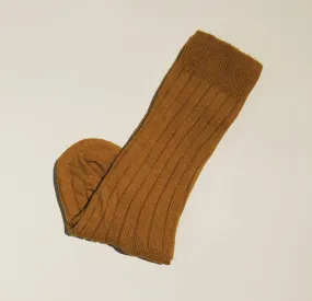 Rib Knee High Socks - Ochre