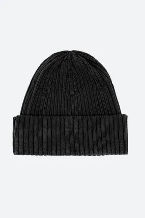 Ribbed Beanie - Black