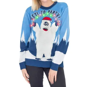 Women's Yeti to Party Light up LED Ugly Christmas Sweater